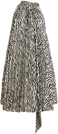 A.W.A.K.E. MODE Zebra-Print Cotton Dress