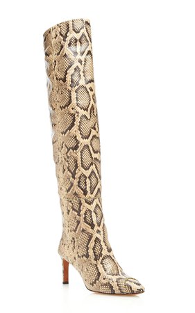 Snake Effect Knee High Boots by Altuzarra | Moda Operandi