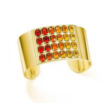 Geometric Cuff with Fire Opals - Farlang