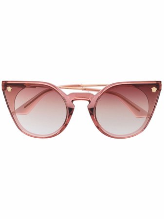 Versace Eyewear logo-engraved cat-eye Sunglasses - Farfetch