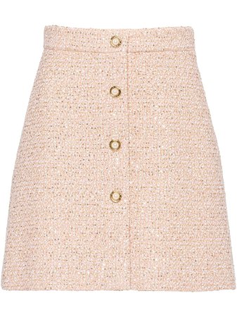Miu Miu sequin-embellished tweed skirt
