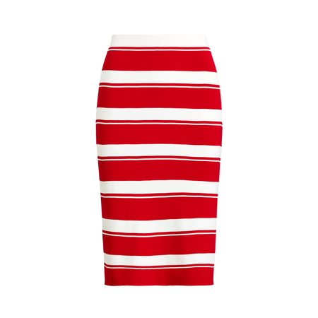 ralph lauren Striped Pencil Skirt - Lipstick Red/pale Cream - Búsqueda de Google