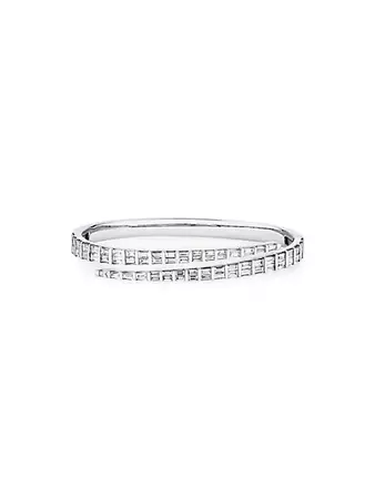 Shop Anita Ko 18K White Gold & 4.2 TCW Diamond Wrap Bracelet | Saks Fifth Avenue