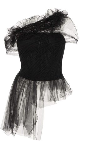 Jason Wu Collection Illusion Tulle Bustier Top Size: 8