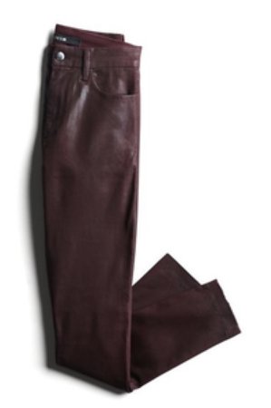 dark maroon leather pants
