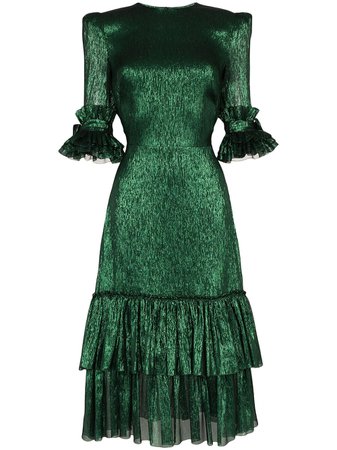 The Vampire's Wife Veneration Leaf-print Midi Dress | Farfetch.com