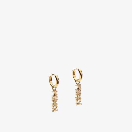 Gold-colored earrings - SIGNATURE EARRINGS | Fendi