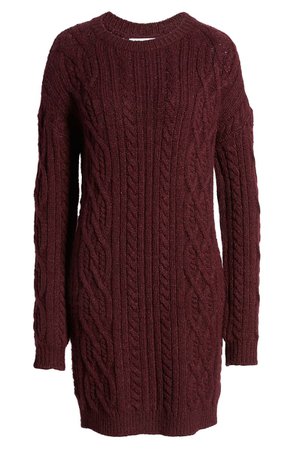 BP. Long Sleeve Cable Knit  Dress