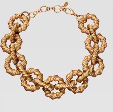 Zara gold chain link necklace