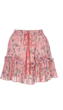 Becca Floral-Print Cotton Mini Skirt