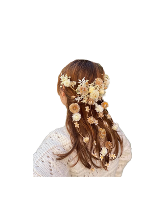 cottagecore hair comb flowers