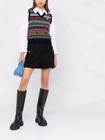 Patou argyle-knit sleeveless jumper - FARFETCH