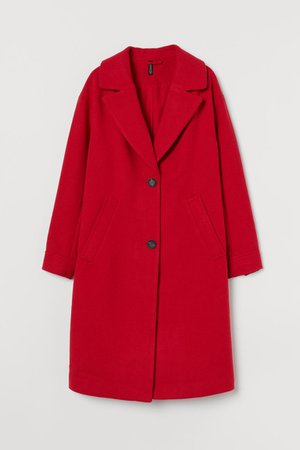 Wool-blend coat - Red - Ladies | H&M GB