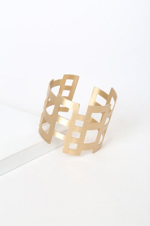Cute Gold Bracelet - Cuff Bracelet - Geometric Bracelet