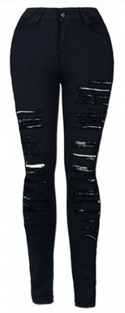 ripped black denim jeans