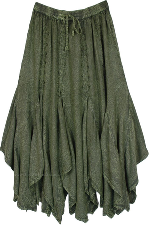 skirt green olive