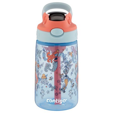 Contigo Kids AUTOSPOUT Straw Water Bottle with Easy-Clean Lid, 14 oz., Dinos - Walmart.com - Walmart.com