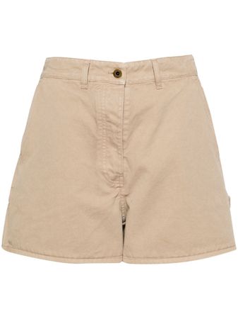 Miu Miu high-waist Cotton Shorts - Farfetch