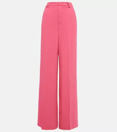 High Rise Wide Leg Pants in Pink - RED Valentino | Mytheresa