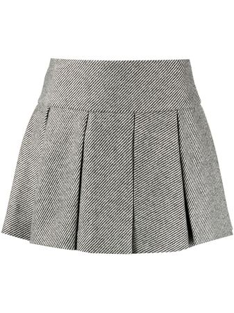 Patou Pleated virgin-wool Miniskirt - Farfetch