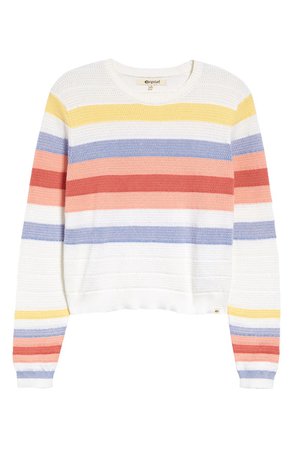 Rip Curl Golden State Stripe Cotton Sweater | Nordstrom