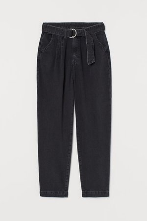 Mom High Jeans - Black denim - Ladies | H&M US