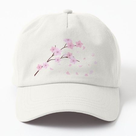 White Sakura cap