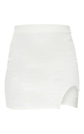 Petite Cream Cotton Jersey Mini Skirt | PrettyLittleThing USA