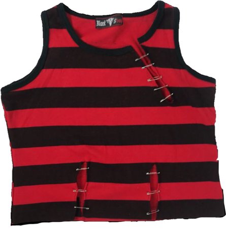 red striped safety pin tank