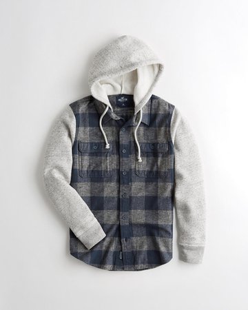 Guys Hooded Flannel Shirt | Guys New Arrivals | HollisterCo.com