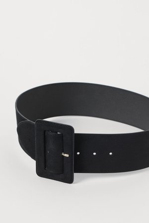 Wide Waist Belt - Black