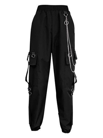 Pants with chain