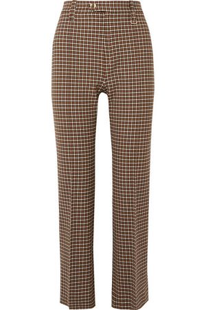 Chloé | cropped checked woven straight-leg pants