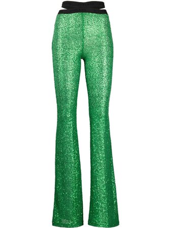 STYLAND sequin-embellished Flared Trousers - Farfetch