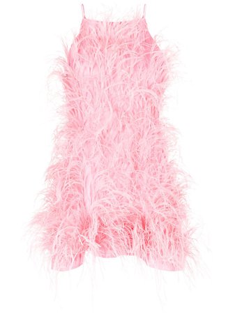 Cult Gaia Shannon ostrich feather dress - FARFETCH