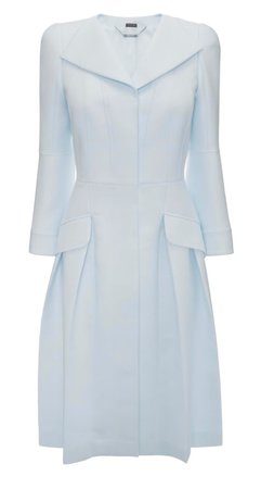 Alexander McQueen light blue coat dress