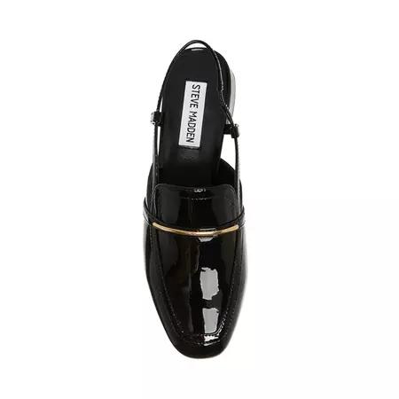 CALIBRI Black Patent Slingback Loafer | Women's Loafers – Steve Madden