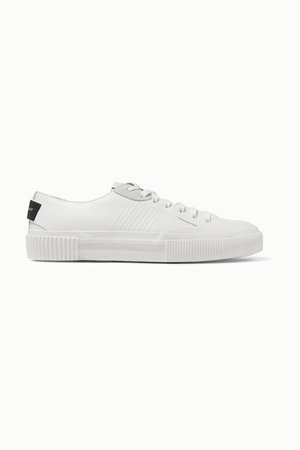 Givenchy | Tennis Light suede-trimmed leather and rubber sneakers | NET-A-PORTER.COM