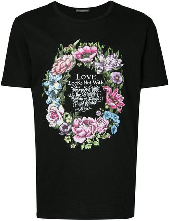 floral motif T-shirt
