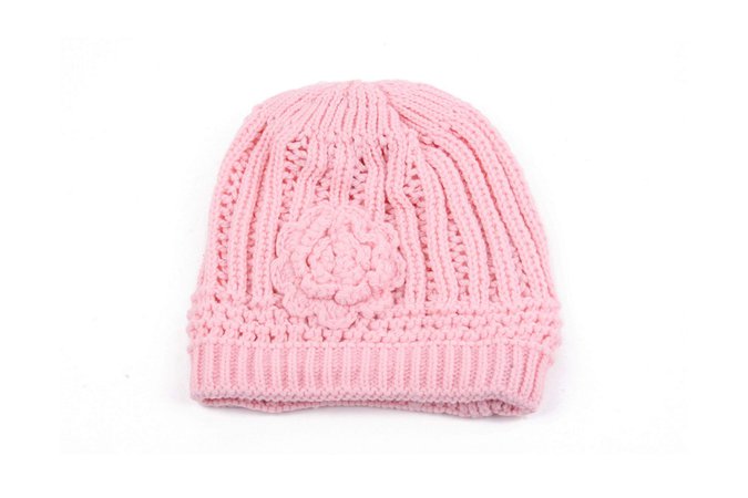 Pop Fashionwear Winter Knit Flower Beanie Hat 333HB (Hot Pink) at Amazon Women’s Clothing store: Skull Caps