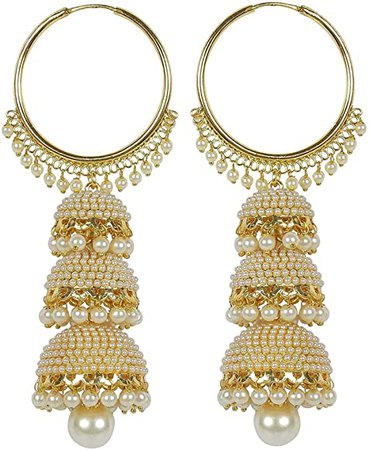 Amazon.com: Royal Bling Bollywood Style Traditional Indian Jhumki Jhumka Earrings for Women: Jewelry