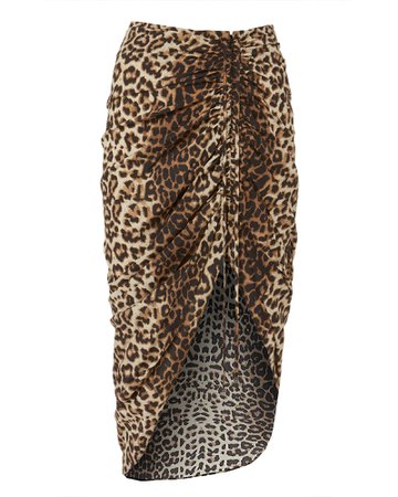 Ari Asymmetrical Leopard Skirt