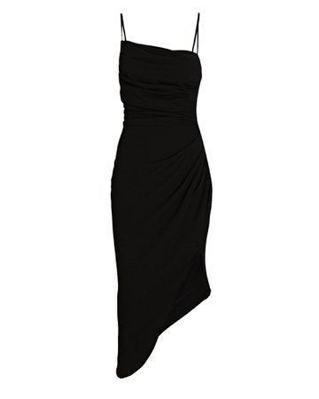 Elliatt Carissa Asymmetric Ruched Midi Dress | INTERMIX®