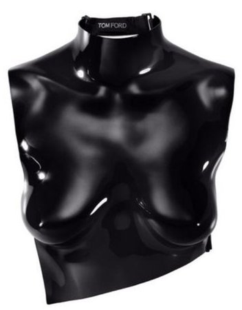 Tom ford lacquered chrome anatomical breastplate