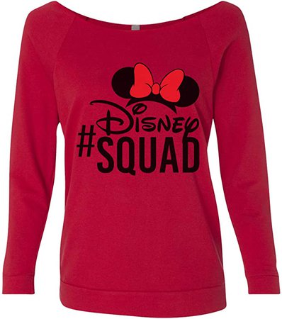 Amazon.com: Women's Cute Minnie Mouse #Disney Squad Sweat Shirt - Disney World Gift, Red, XX-Large: Clothing