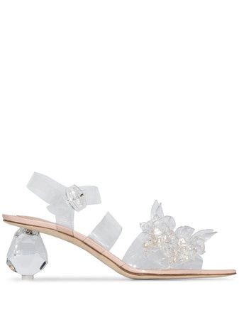 Simone Rocha Bead And Pearl-Embellished 70Mm Sandals Ss20 | Farfetch.com