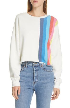 Re/Done Stripe Raw Sweatshirt | Nordstrom