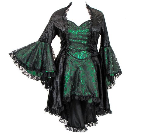green gothic dress - Google Search