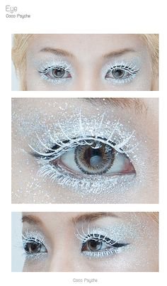 [How to] Glitter and Ice - The ice queen | Halloween makeup, Fairy eye makeup, Crazy makeup