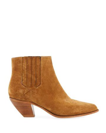 Golden Goose Sunset Suede Cowboy Ankle Boot